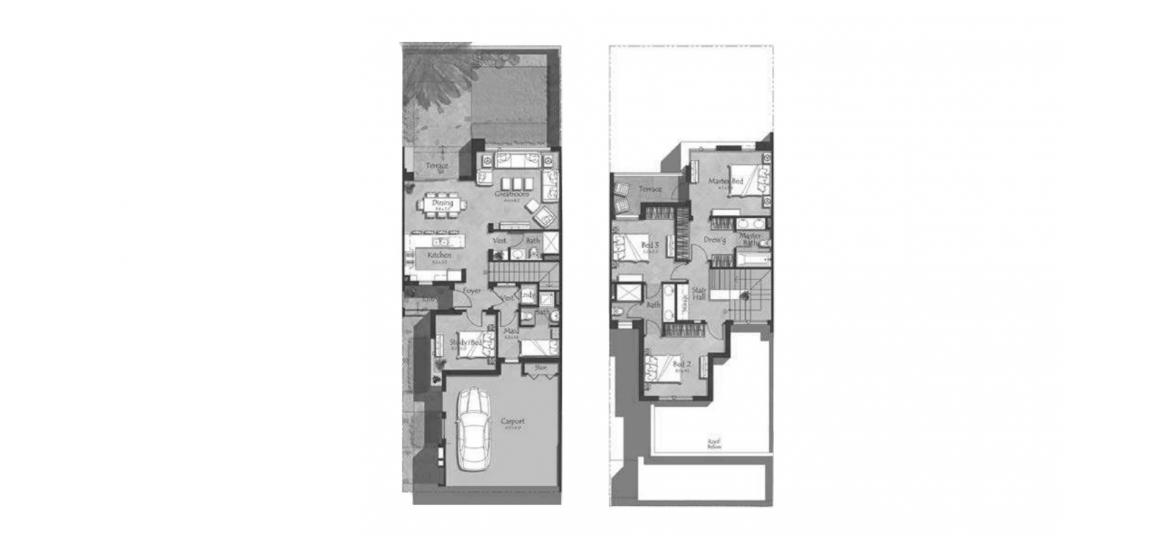 Floor plan «B», 4 bedrooms in MAPLE 1 TOWNHOUSES